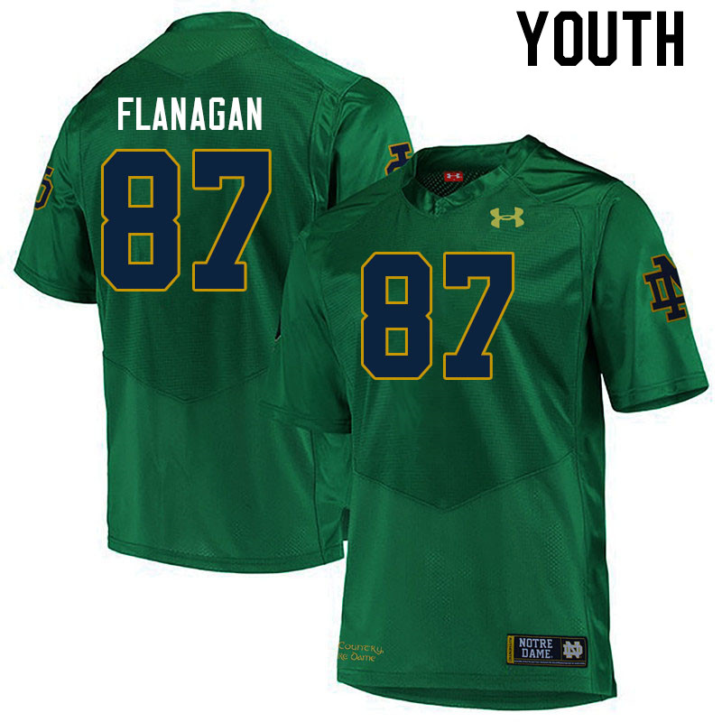 Youth #87 Cooper Flanagan Notre Dame Fighting Irish College Football Jerseys Stitched Sale-Green - Click Image to Close